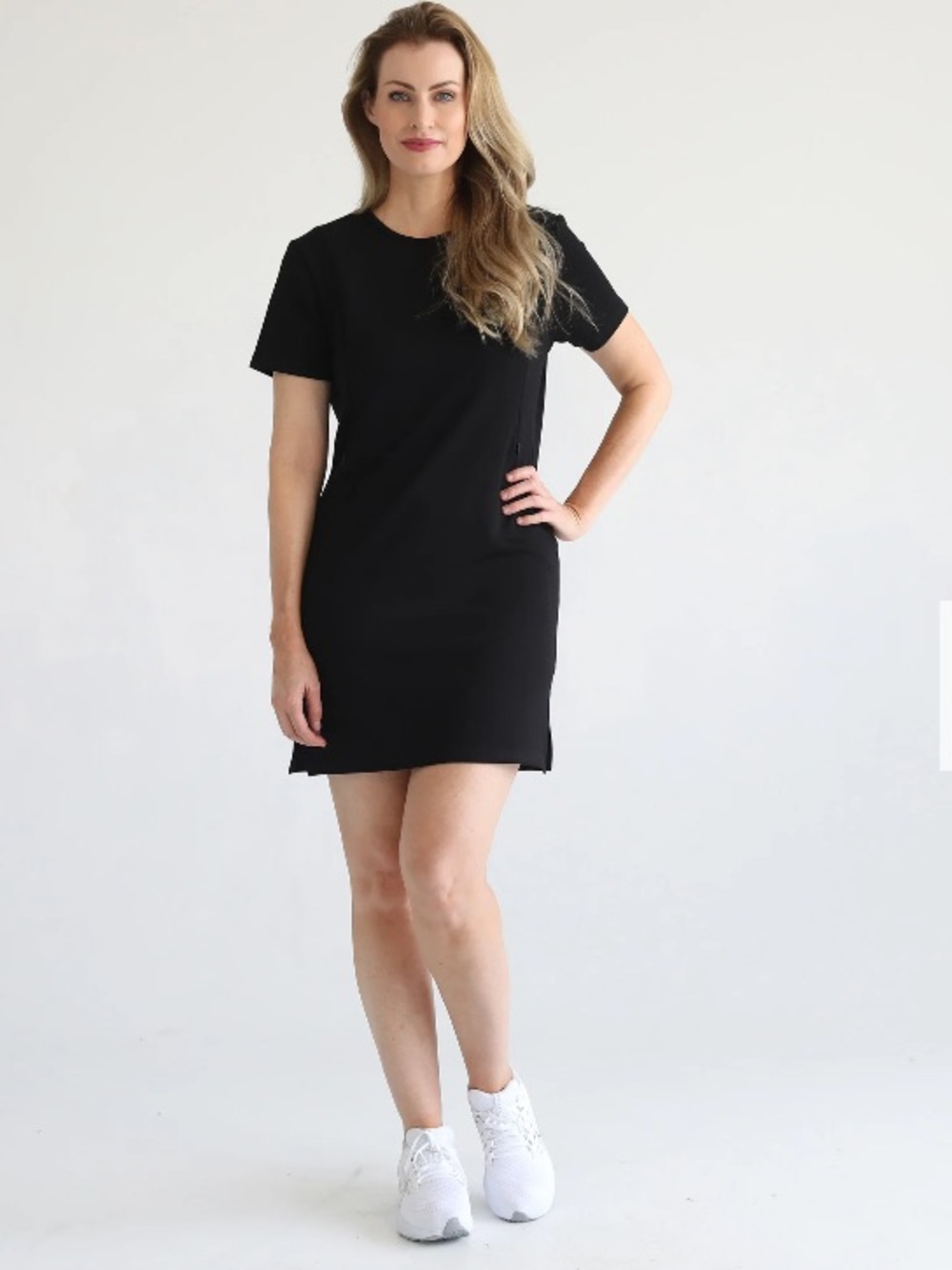 Sweat & Milk Isla Nursing Tee Shirt Dress NWT Twist Back